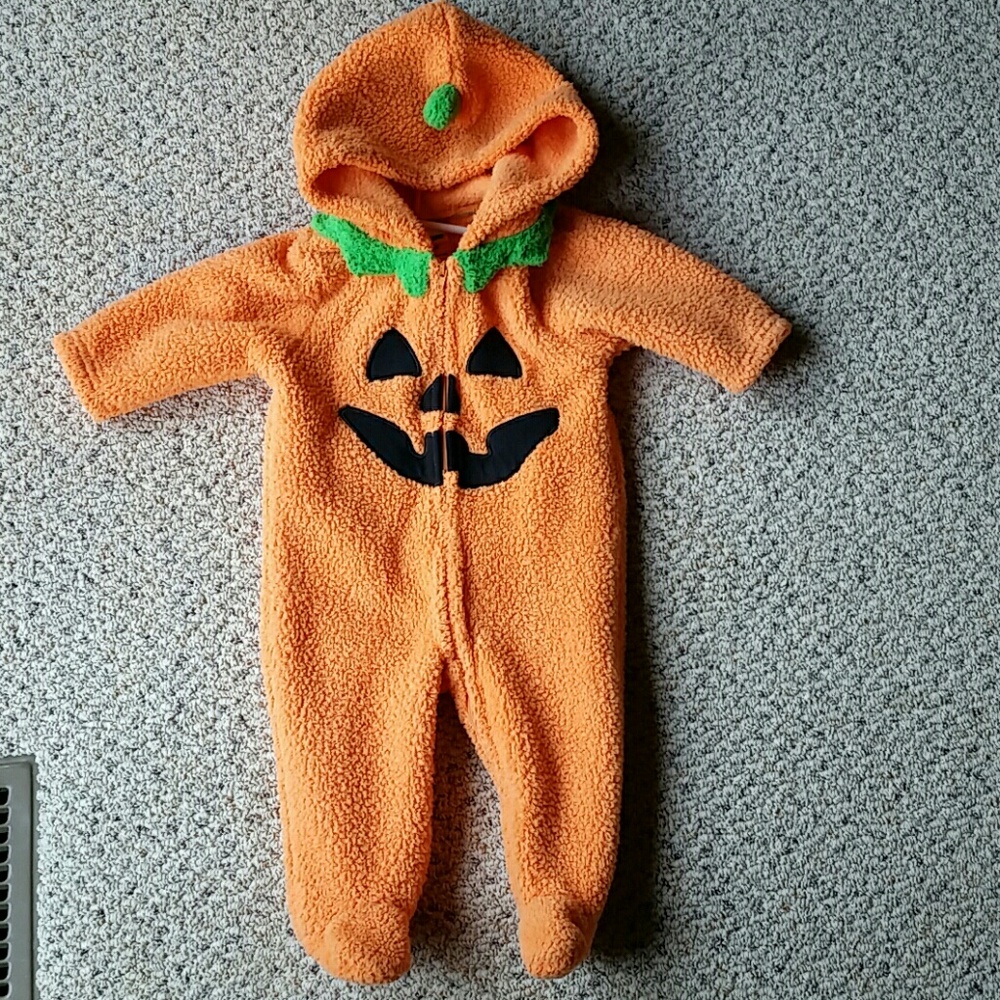 Pumpkin fleece zip up costume